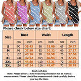Sleeveless Stripe Tank for Women Summer Casual U Neck Loose Blouse Shirts Vest