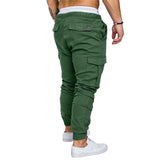 Mens Loose Sports Trousers Solid Color Pants Long Joggers Running Fit Sweatpants