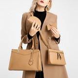 4Pcs Fashion Women Leather Tote Handbag Shoulder Bags Top Handle Satchel Business Bag Purse Pouch for Mom Girls Gift