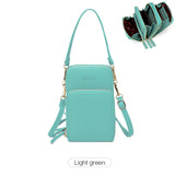 Women Small Cell Phone Case Handbag PU Leather Crossbody Shoulder Bag Wrist Strap Purse Pouch Messenger Bags with Card Slots