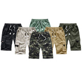 Women Casual Elastic Waist Drawstring Cargo Short Pants Camo Hiking Pants