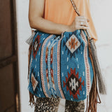 Women Vintage Tassel Canvas Shoulder Bag Oversized Beach Bag Tote Handbag Purse