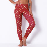 Ladies Christmas High Waist High Elastic Yoga Pants Sports Running Fitness Pants