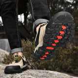 Men Casual Hiking Trainer Outdoor Trekking Sneaker Sports Non-slip Running Lace Up Shoes