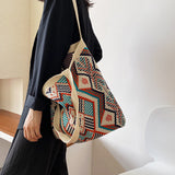 Women Boho Knitted Woven Shoulder Bag Ladies Beach Tote Large Handbag Messenger
