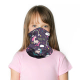 Ice Silk Kids Balaclava Tube Scarf Headband Face Mask Neck Gaiter Wrap Bandana