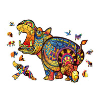 Wooden Animals Jigsaw Puzzles Owl Shape Puzzles Creative Jigsaw Pieces Colorful Building Block for Adults Kids Gift Family Party Game Toys, 100 Pieces
