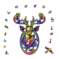 Wooden Animals Jigsaw Puzzles Owl Shape Puzzles Creative Jigsaw Pieces Colorful Building Block for Adults Kids Gift Family Party Game Toys, 100 Pieces