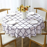 Round Tablecloth Wipeable Waterproof Oil-Proof Table Cloth Cover Home Room Decor