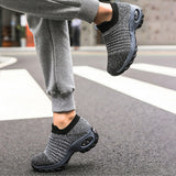 Women's Sock Sneakers Mesh Air Cushion Platform Walking Slip on Shoes Size 4.5-10