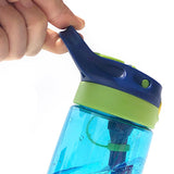 480ml Portable Children Kids Plastic BPA Free Water Bottle With Straw Drinking Cup Sports Bottles Leak Proof
