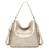 2 Pcs Tote Bags Shoulder Handbags & Purse Wallet for Women, Retro Oil Wax Leather Tote Satchel Bag Crossbody Bags