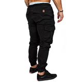 Mens Loose Sports Trousers Solid Color Pants Long Joggers Running Fit Sweatpants