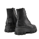 Womens Ladies Chunky Platform Shoes Retro Lace Up Combat Army Goth Punk Boots