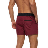 Men Boy Lightweight Elastic Waist Swim Short Trunk,Diving Surfing Beach Bathing Suit Boardshorts Summer Fast Dry Mesh Casual Swim Shorts with Pockets