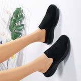 Women Flying Weaving Slippers Mules Slip On Round Toe Casual Athletic Shoes Flat