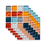 6-60 PACK Peel and Stick Tile Backsplash Self-Adhesive Decorative Waist Line Mosaic Tiles for Kitchen and Bathroom