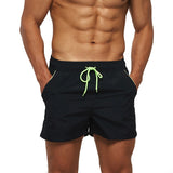 Men Boy Lightweight Elastic Waist Swim Short Trunk,Diving Surfing Beach Bathing Suit Boardshorts Summer Fast Dry Mesh Casual Swim Shorts with Pockets