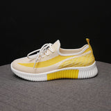 Womens Mesh Knit Trainers Lace-Up Athletic Sprot Sneakers Ladies Party Shoes