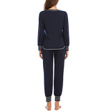 Women's Pajama Set Sleepshirt Long Sleeve Tops Pants Trousers Nightwear Homewear