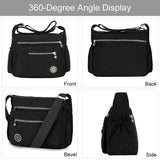 Women Waterproof Nylon Messenger Crossbody Bag Handbag Shoulder Bag Purse Pouch