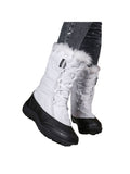 Womens Snow Boots Winter Warm Mid Calf Leather Waterproof Outdoor Slip On Shoes Size 8