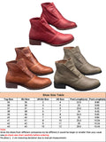 Women's Slouch Ankle Boots Ladies Chunky Anti-Slip Outdoor Winter Shoes