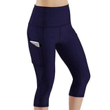 Women's Capri Yoga Pants High Waist Leggings Cropped Pocket Fitness Sports Gym