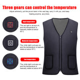 Electric USB Winter Heated Vest Jacket Warm Up Heating Pad Body Warmer Thermal