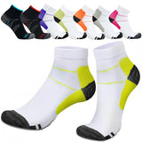 Ankle Compression Sock for Men and Women 2/3/6 Pairs, Low Cut Compression Running Sock with Ankle Support-15-20 mmHg