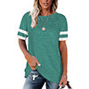 Women's Loose T-Shirt Casual Short Sleeves Pullover Round Neck Tops Blouse Tee
