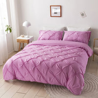 2/3Pcs Twist Flower Duvet Quilt Cover Set Queen King Size Bedding Set+Pillowcase