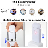 USB Rechargeable Clip On Book Light Bookmark Reading Light Brightness Adjustable