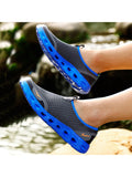 Men's Comfort Casual Mesh Plaid Breathable Slip On Casual Shoes Walking Sneakers