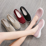 Women's Soft Flats Mesh Shoes Breathable Slip On Walking Shoes Casual Comfort