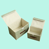 Large Collapsible Storage Bins Linen Fabric Foldable Storage Boxes Organizer Containers Baskets Cube with Cover for Home Bedroom Closet Office Nursery