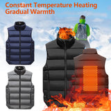 Men's Heated Vest Electric Jacket Coat USB Warm Heating Pad Winter Body Warmer