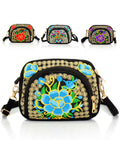 Women Handmade Embroidery Crossbody Bag Handbag Purses Shoulder Bag Phone Holder