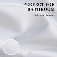 4 Pcs Shower Curtain Sets Bath Mat Sets, Toilet Lid Cover and Non-Slip Toilet Pedestal Rug, Fashion Geometric Waterproof Bathroom Curtain with 12 Hooks