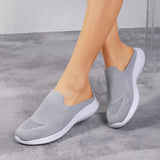 Women Flying Weaving Slippers Mules Slip On Round Toe Casual Athletic Shoes Flat