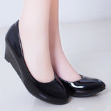 Womens Pumps Slip On High Wedge Heels Shoes Party Dress Shoes
