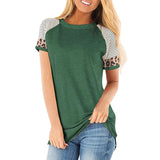 Women Striped Printed Casual Tops Short Sleeve Casual T-Shirt Blouse Pullover Tunic Tee