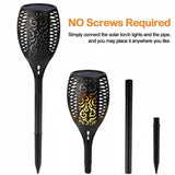 2/4/6Pcs 12LED Flame Solar Torch Light Waterproof Flickering Dancing Garden Lamp
