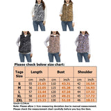 Women's Leopard Animal Print Plush Sleeveless Vest Jacket Casual Loose Warm Coat