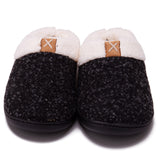 Unisex Memory Foam Winter Warm Slippers Slides Fleece Lined Flats Shoes Footwear