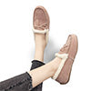Bowknot Loafers for Women Winter Warm Moccasins Slippers Faux Fur Lined Casual Flat Shoes Indoor & Outdoor