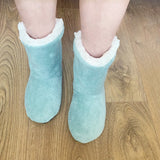 Ladies Slipper Bootie Ankle Slip on Bootee Warm Fleece Fur Line Cosy Fur US Size