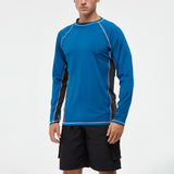 Mens Long Sleeve Shirt Scuba Diving Surfing Swimwear UV Protection Swimsuit Tops