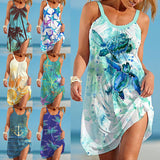 Womens Sexy Summer Sleeveless Short Dress Beach Suspender Dress Holiday Sundress