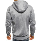 Men's Hoodie Zip-up Smart Casual Sweatshirt Hooded Regular Fit Jumper Pockets